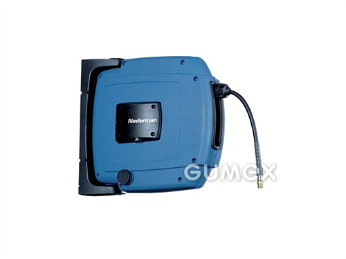 Schlauchaufroller Typ H20 mit Wasser- und Luftschlauch, DN6, Schlauchlänge 12m, Kupplung AG R 1/4", 
